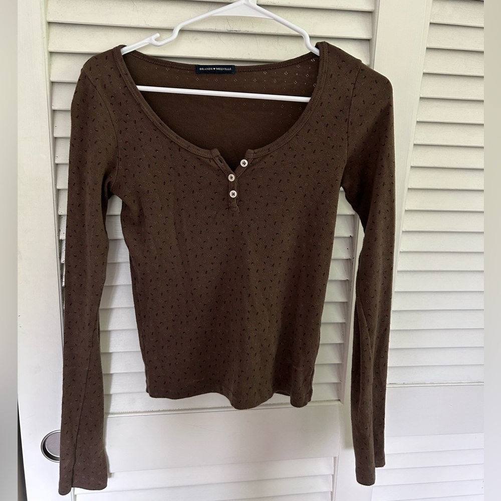 brandy melville brown long sleeve